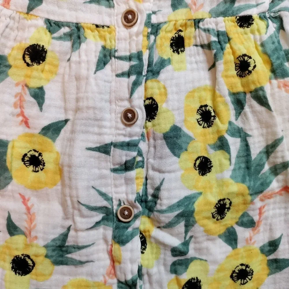Jessica Simpson 2T dress sunflower cotton lightweight summer spring floral